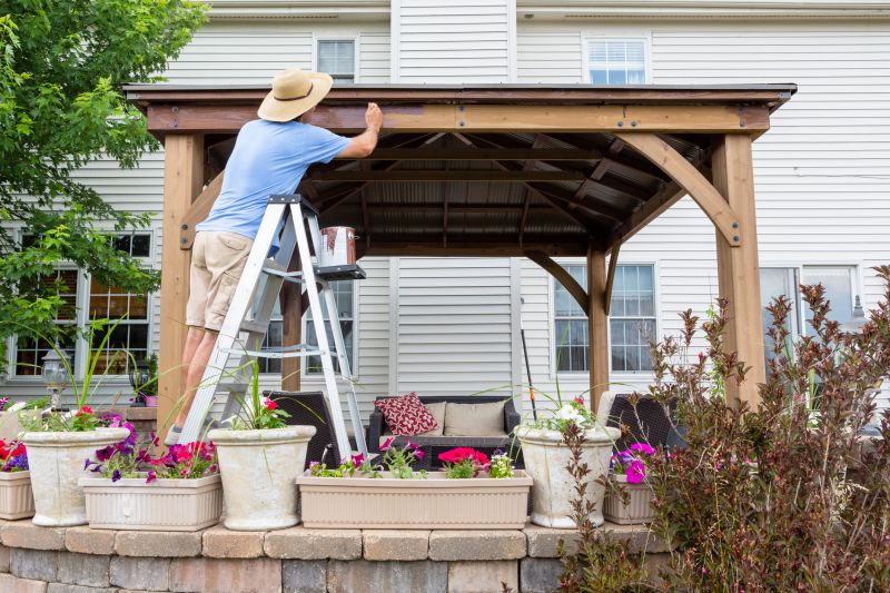 Completed Stained Pergola